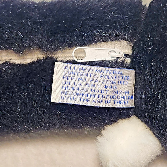 Vintage Skunk Plush Keychain Purse Bag Clip Pouch Rear View Mirror Hanger 14" - Picture 6 of 7